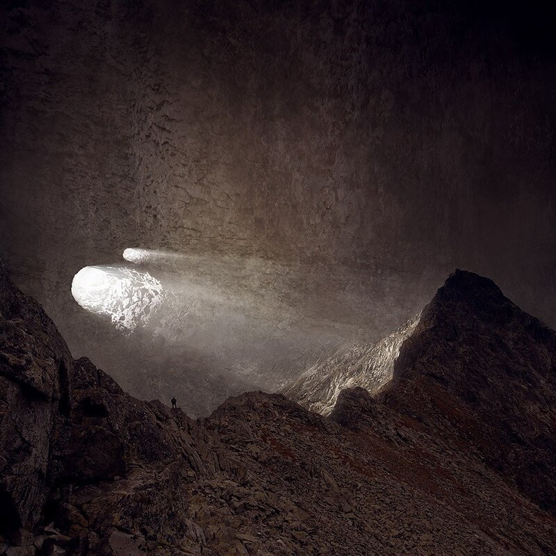 Cave with celestial light