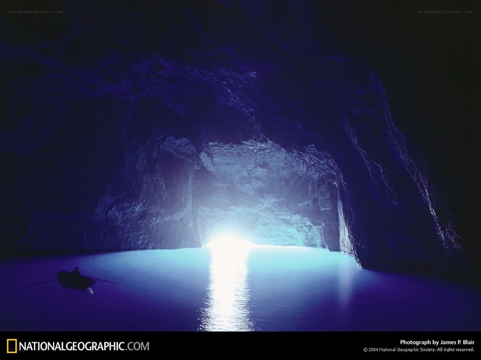 Cave with glowing light
