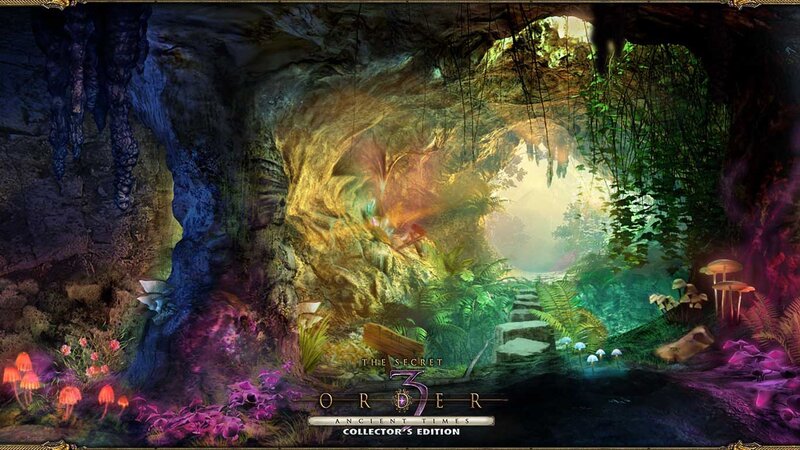 Cave with Glowing Plants — Green