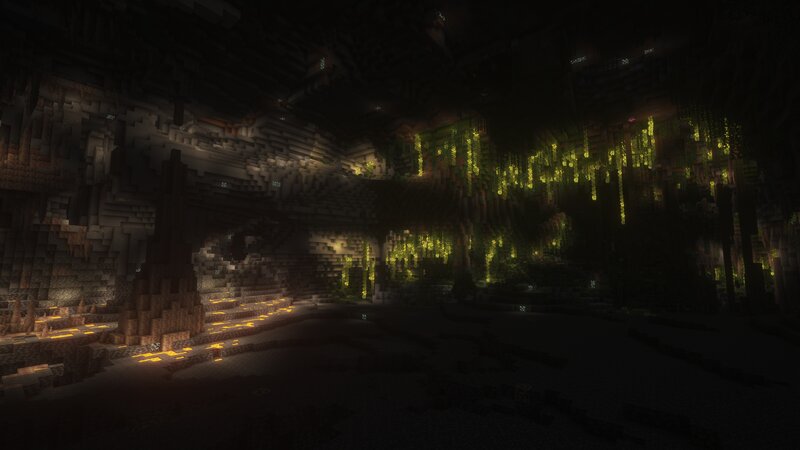 Cave with Glowing Vines
