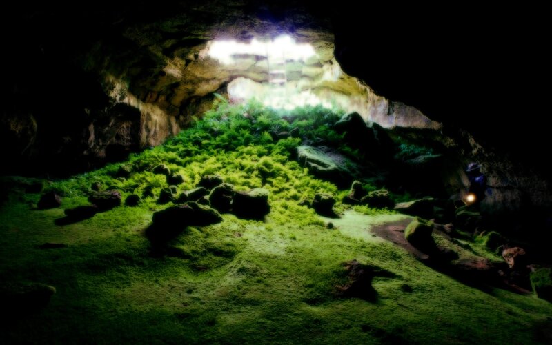 Cave with Green Moss