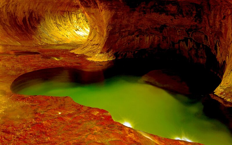Cave with Green Pool