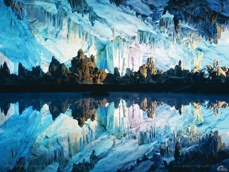 Cave with ice formations