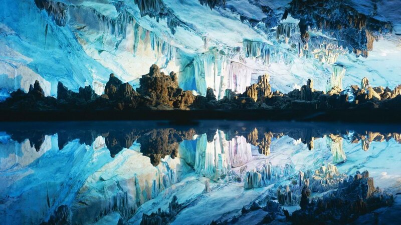 Cave with ice formations