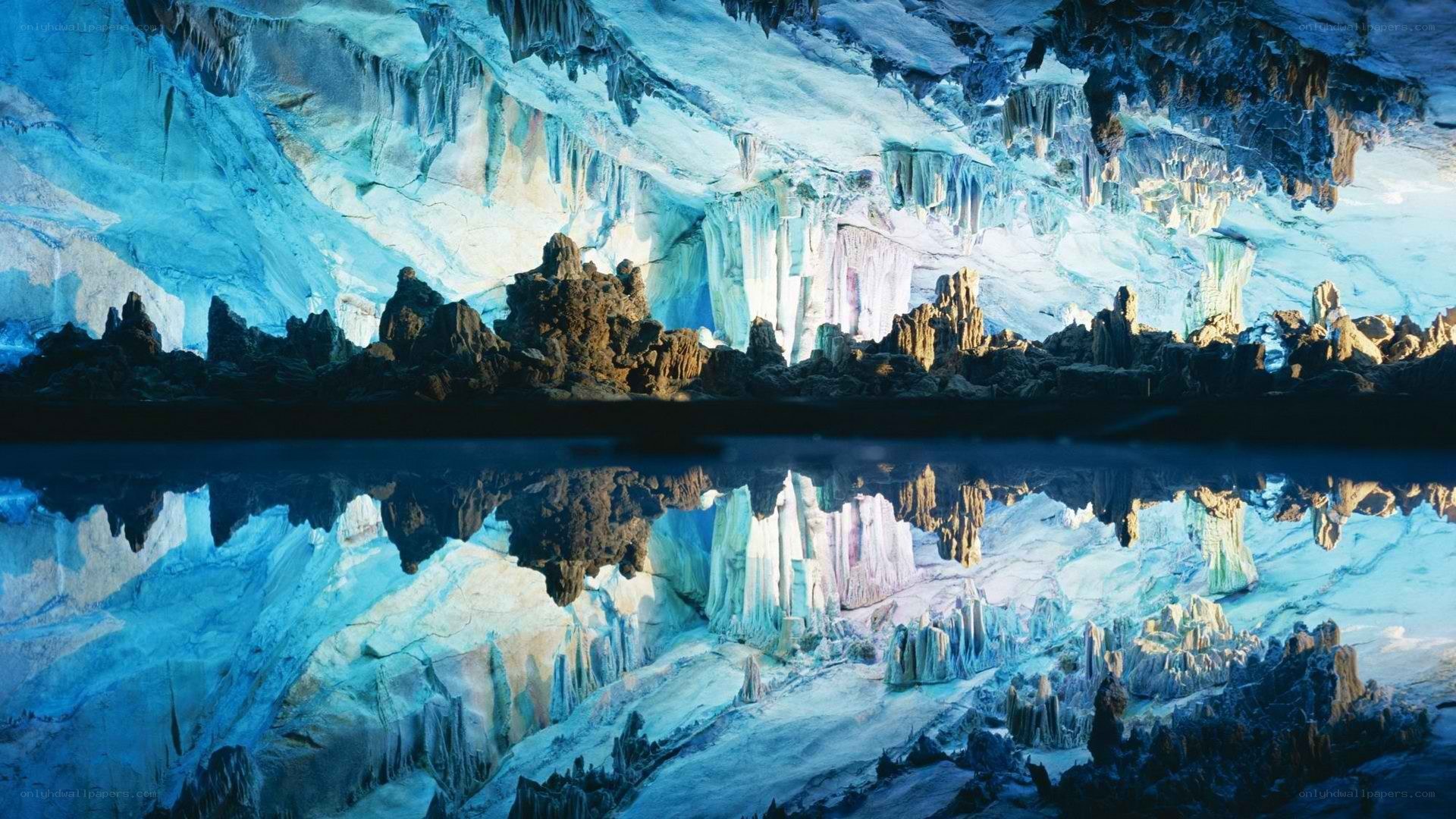 Cave with ice formations