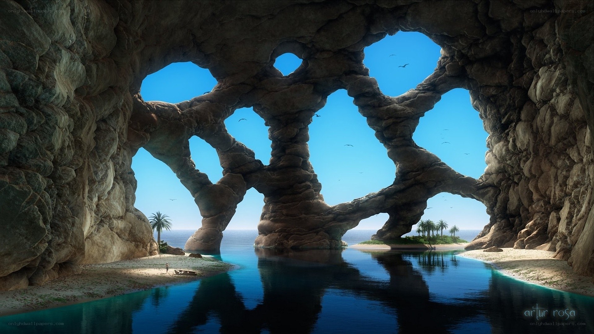 cave with natural arches