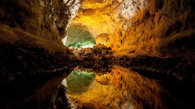 Cave with Reflective Pool