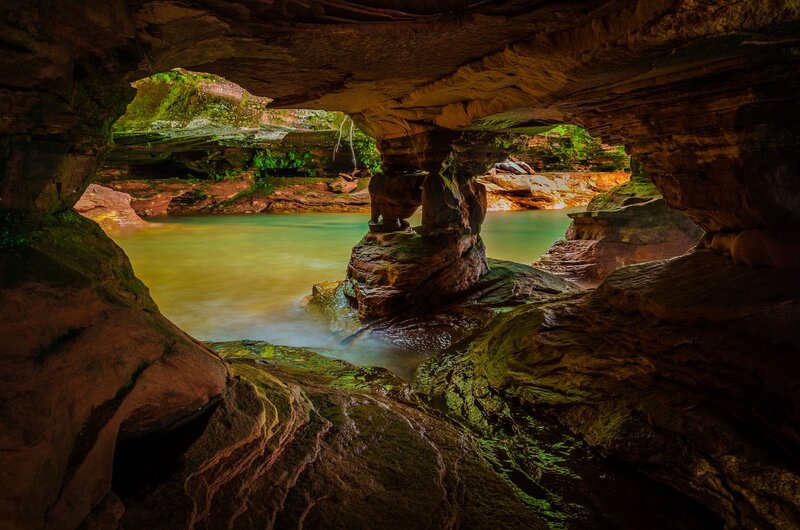 Cave with River View
