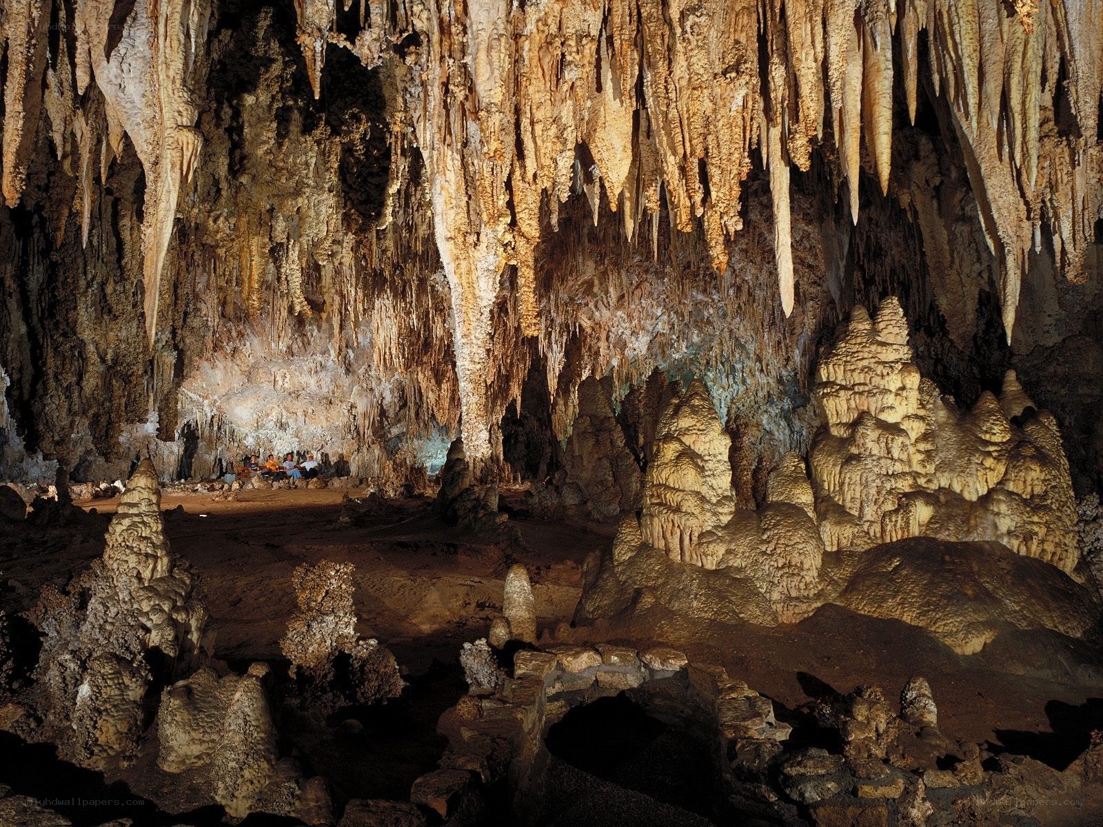 Cave with stalactites and stalagmites