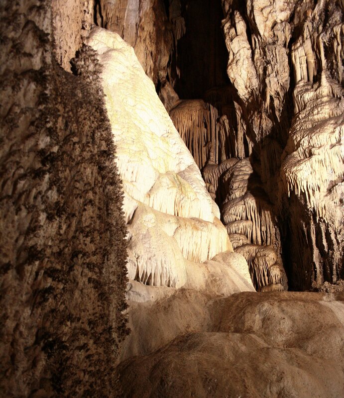 Cave with stalactites and stalagmites