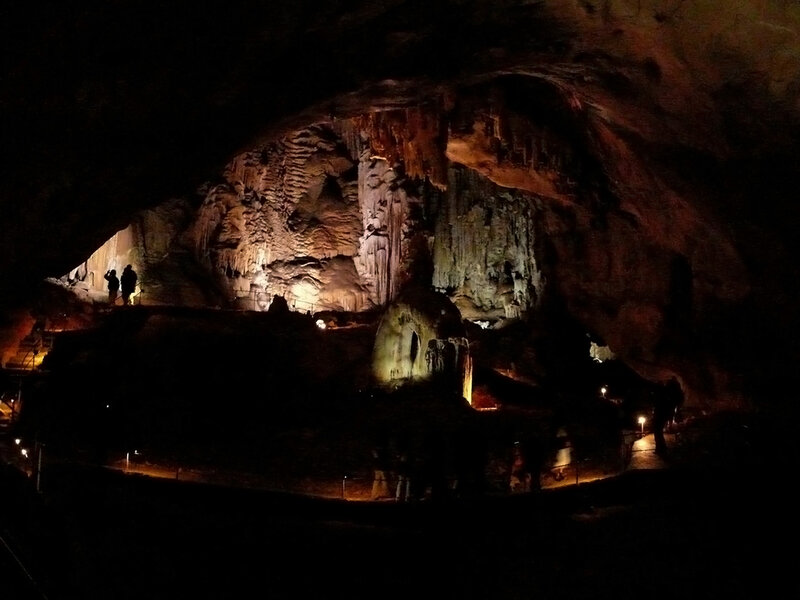 Cave with Stalactites — Black, Dark, Night