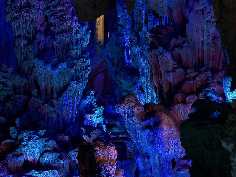 Cave with Stalactites — Blue, Dramatic
