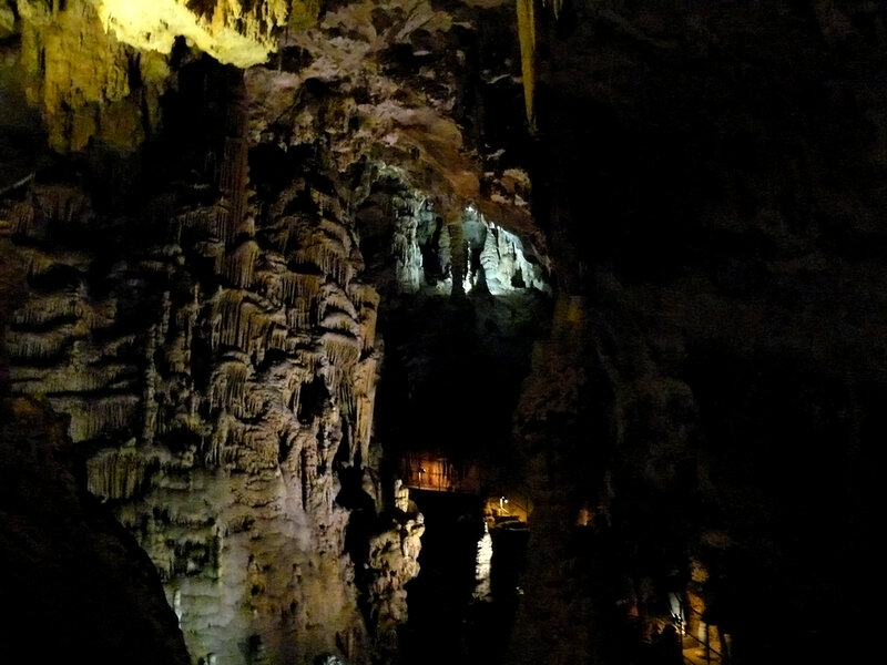 Cave with Stalactites — Brown, Dark, Night, Photograph
