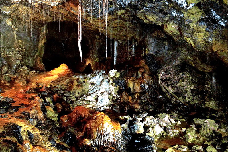Cave with Stalactites — Brown, Dark, Photograph, Rock Formations