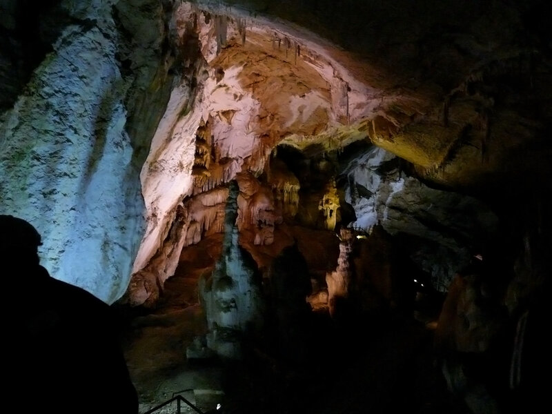 Cave with Stalactites — Brown, Dark, Photograph, Stalagmites