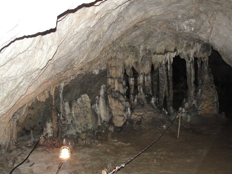 Cave with Stalactites — Brown, Dark