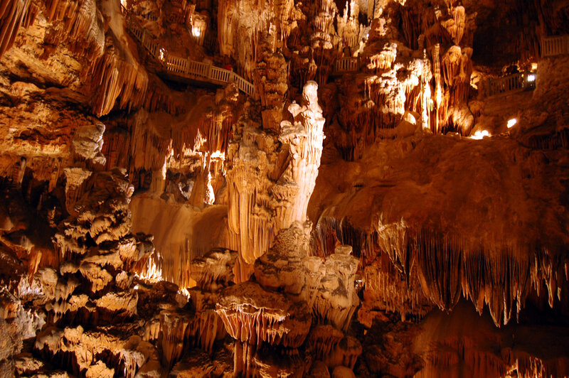 Cave with Stalactites — Brown, Dramatic