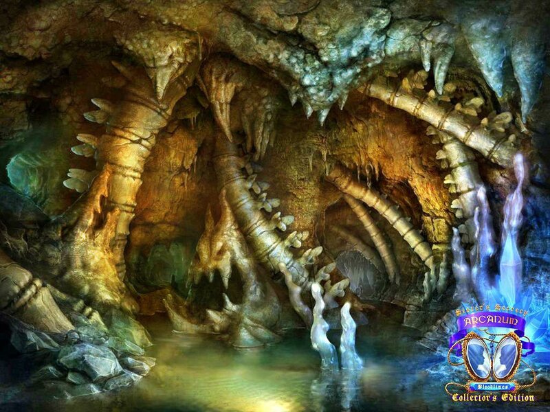 Cave with Stalactites — Brown, Mysterious