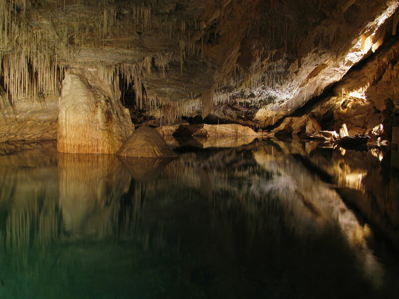 Cave with Stalactites — Brown, Serene
