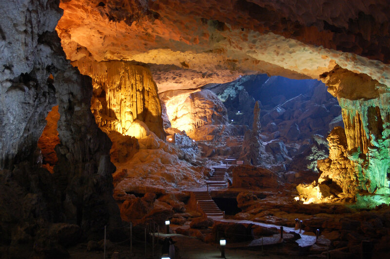 Cave with Stalactites — Orange