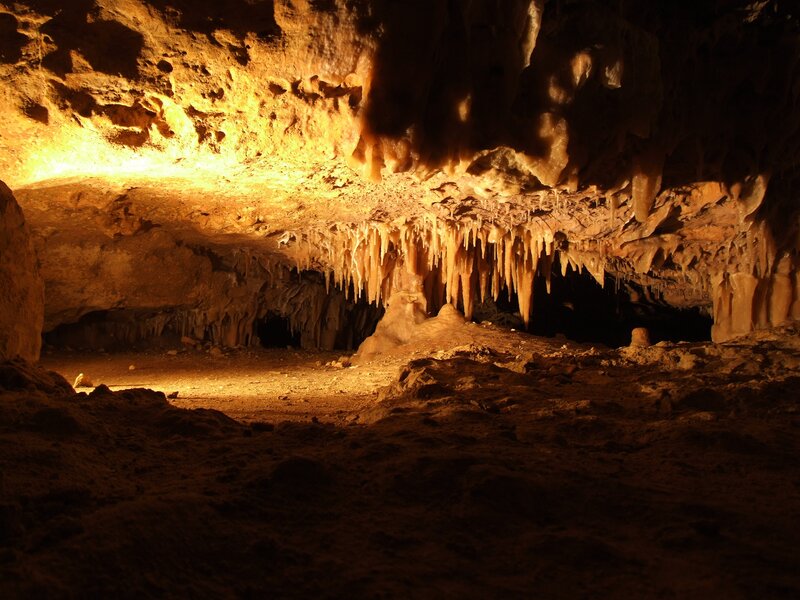 Cave with stalactites
