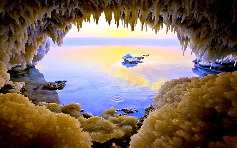 Cave with Stalactites — Yellow, Serene