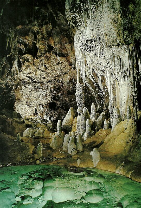 Cave with Stalagmites — Green