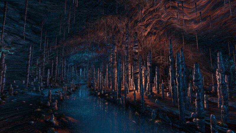 Cave with Stalagmites