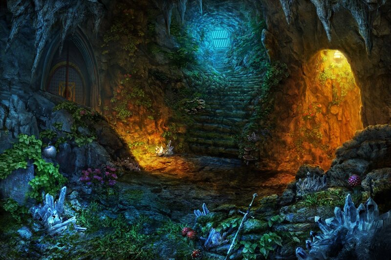 Cave with Stone Stairs