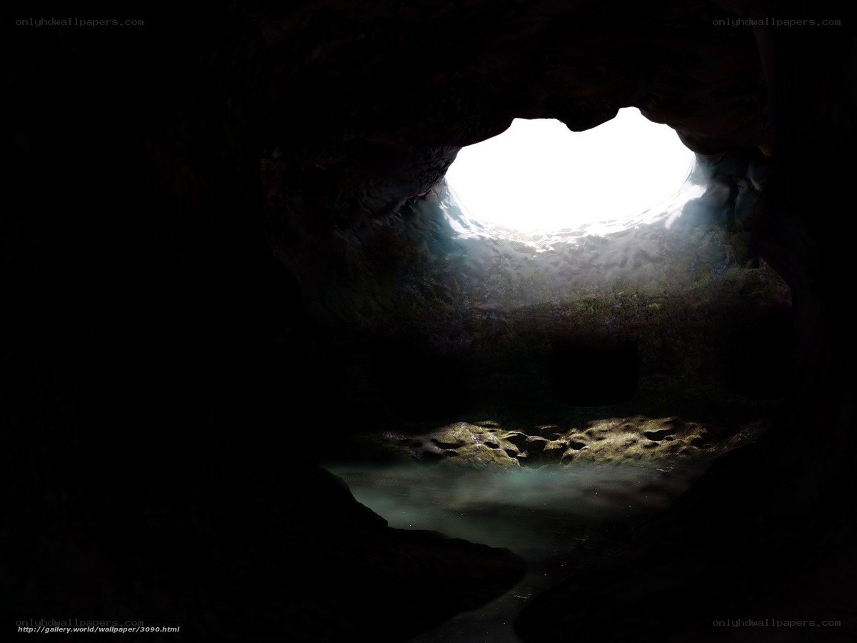 Cave with Sunlight and Water