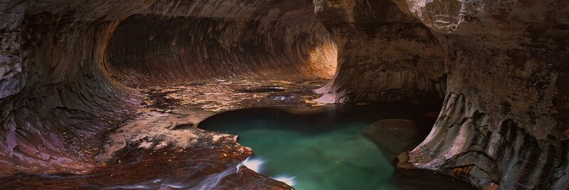 Cave with Turquoise Pool — Green
