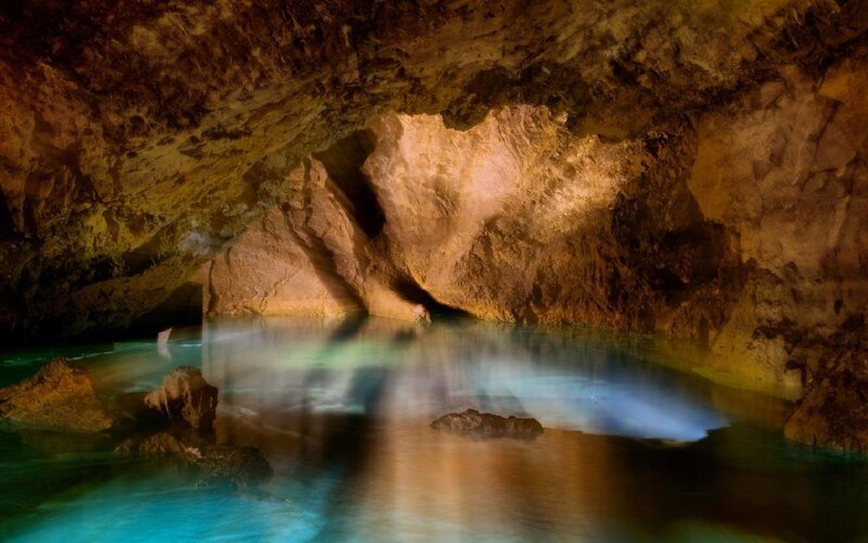 cave with underground lake