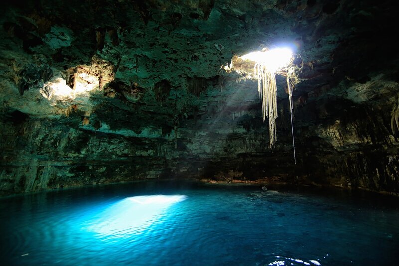 Cave with Underground Pool — Blue, Dramatic