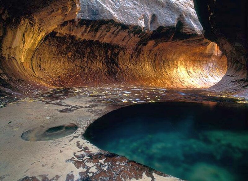 Cave with Underground Pool — Brown