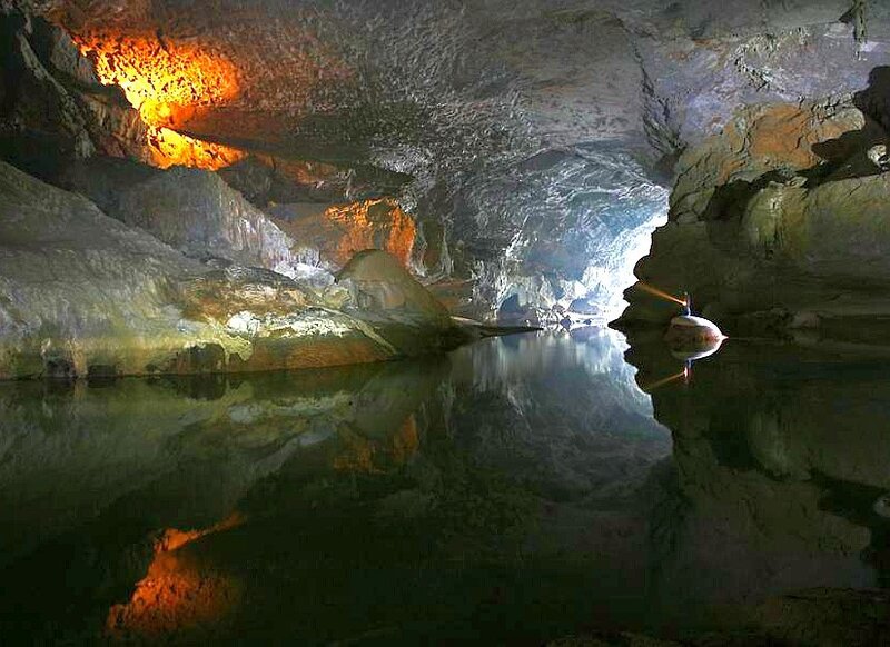 Cave with underground river