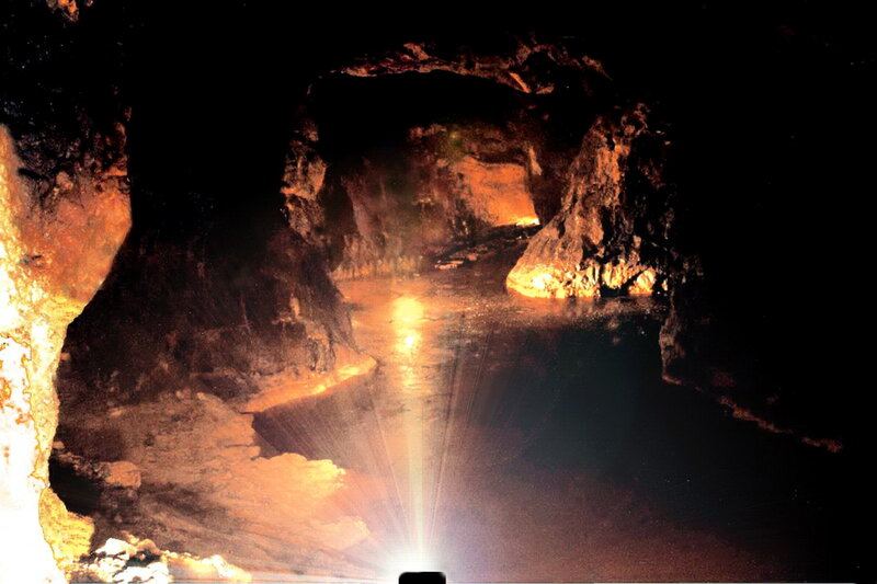 Cave with Underground River — Black