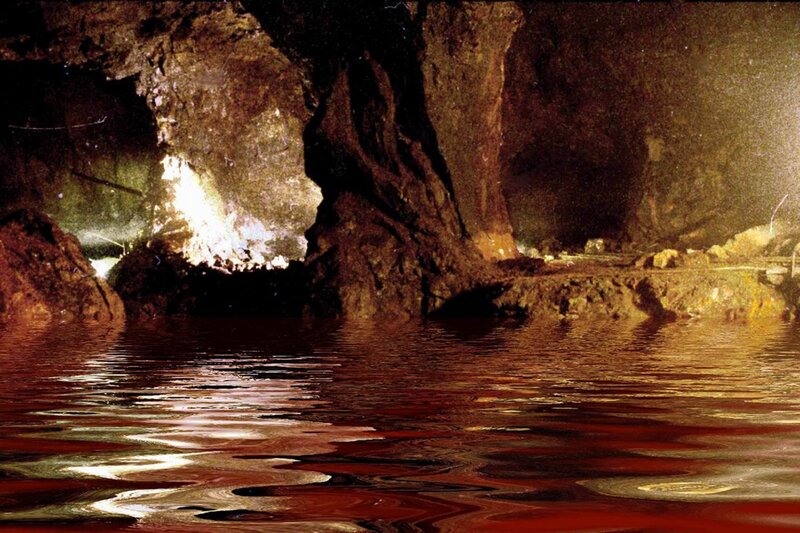 Cave with Underground River — Brown, Dark