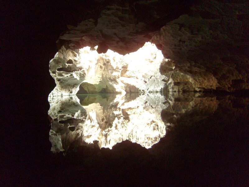 cave with water reflection