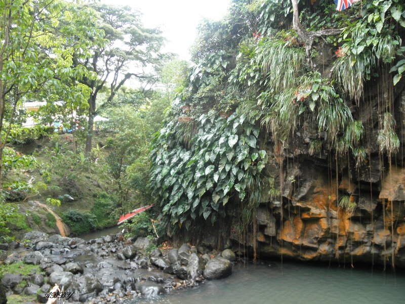 Cave with Waterfall — Green, Natural