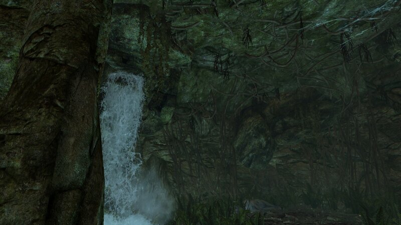cave with waterfall