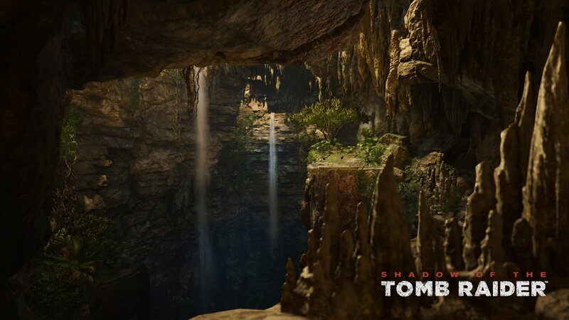 Cave with Waterfalls — Brown