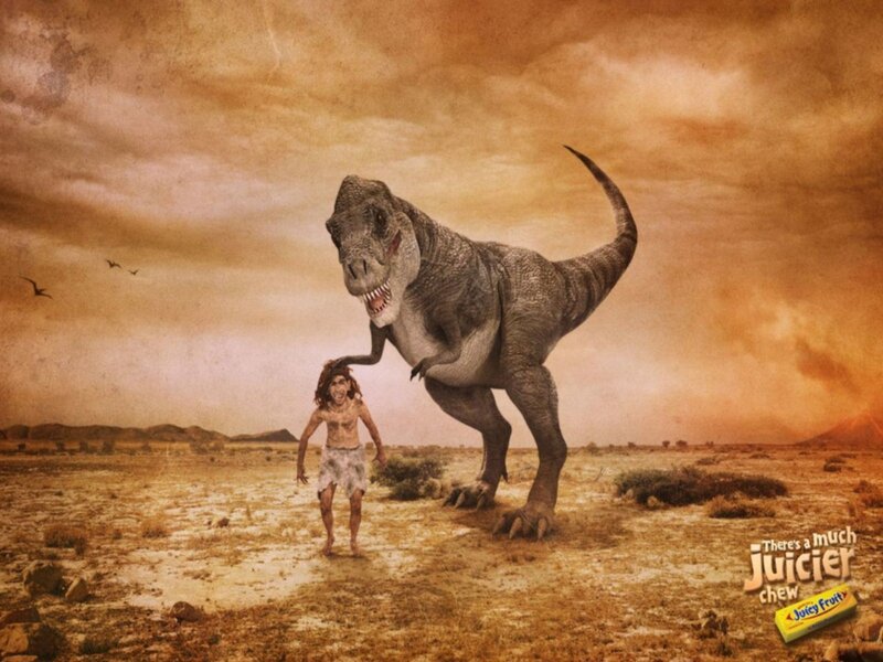 Caveman and Dinosaur