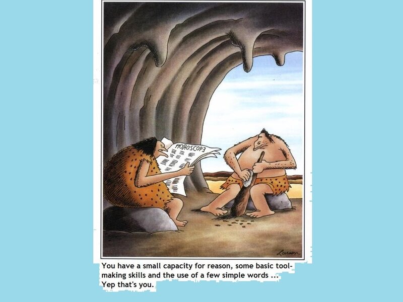 Cavemen in Cave — Blue