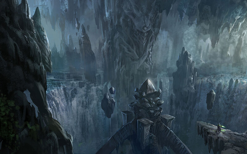 cavern with ancient ruins