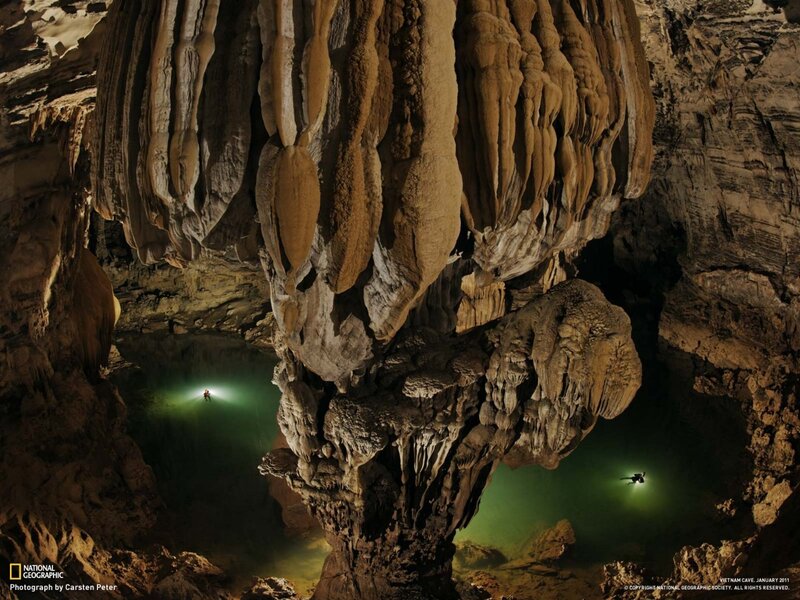 Cavers in Underground Cave