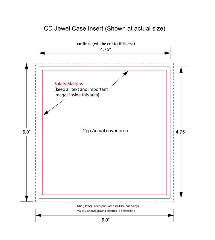 CD Jewel Case Insert Template