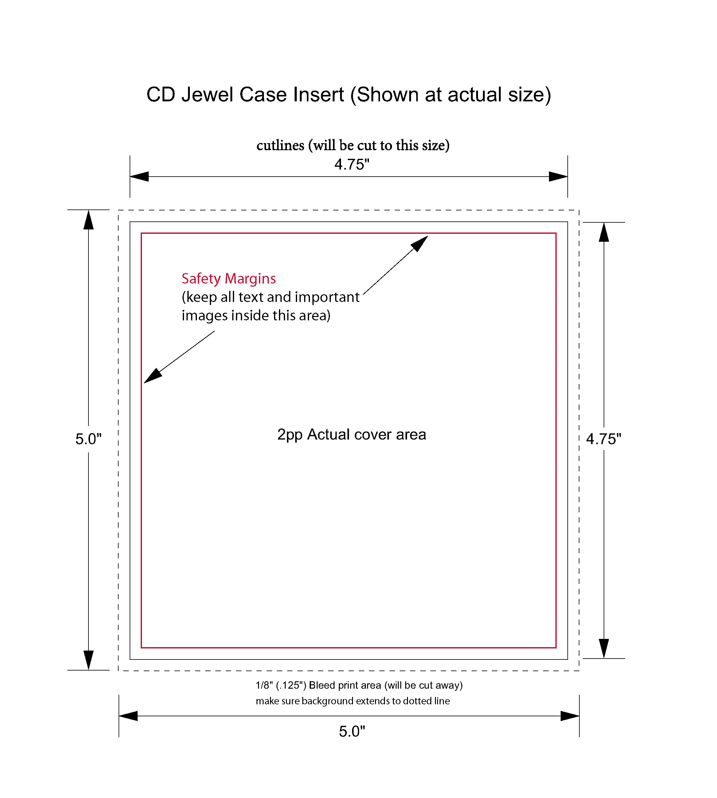 CD Jewel Case Insert Template