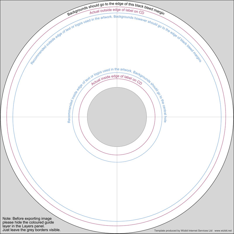 CD label design template