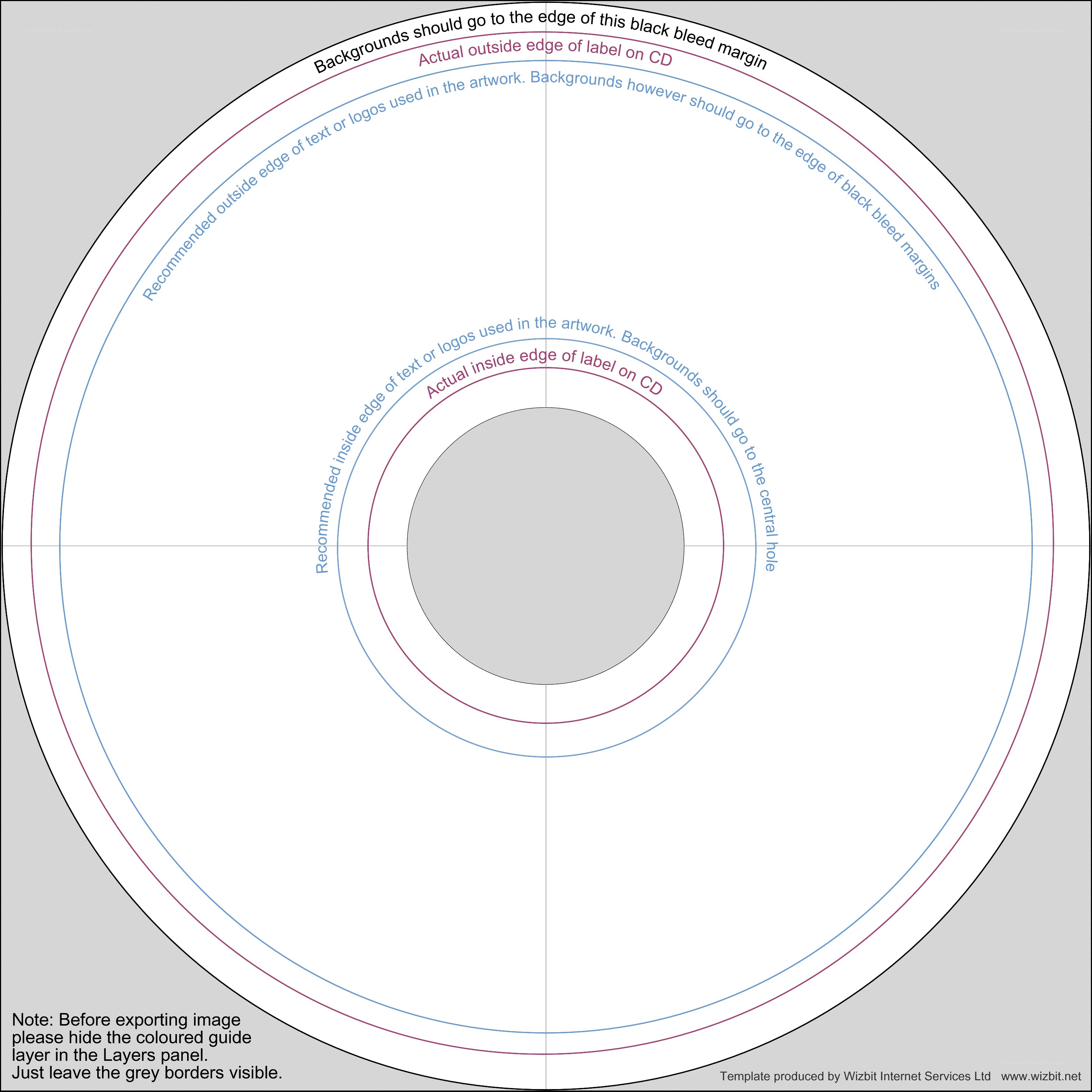 CD label design template
