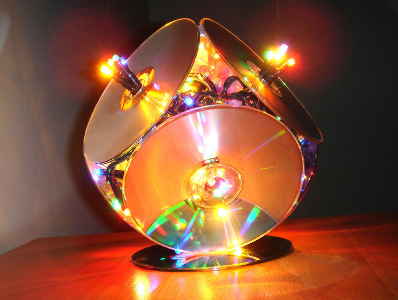 CD Lamp Sculpture